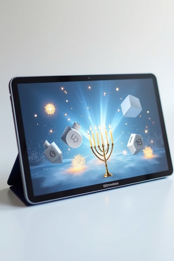 animated modern hanukkah invitations