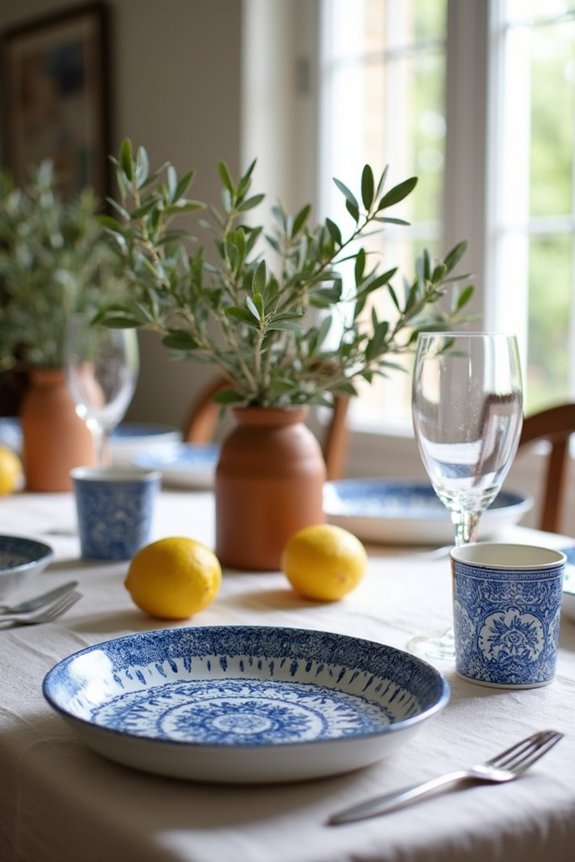 authentic greek tablescape details