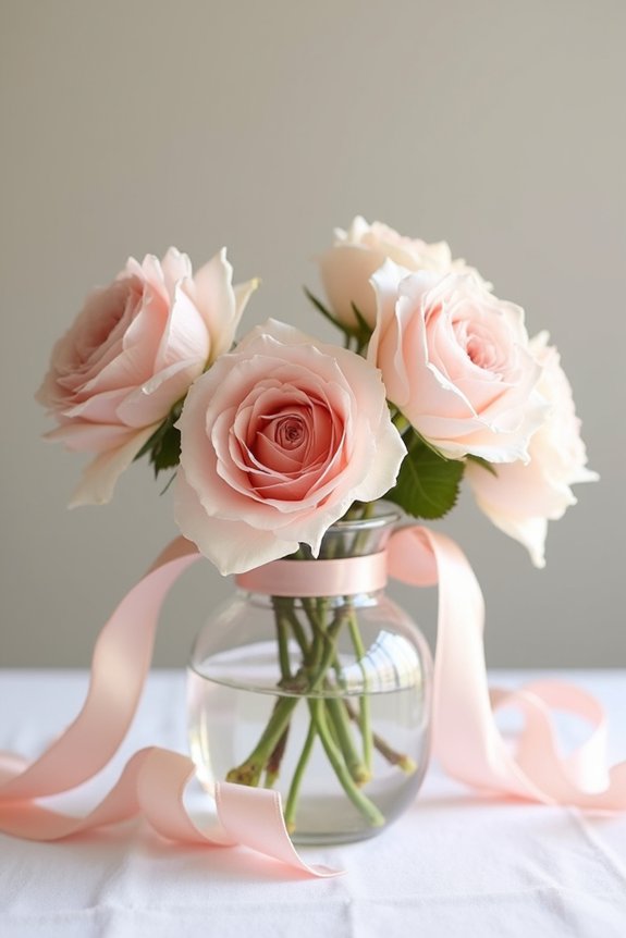 blush pink centerpiece tips