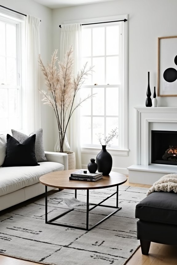 bold black and white accessories