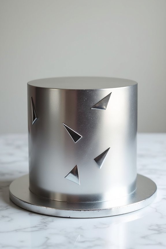 bold metallic disco cakes