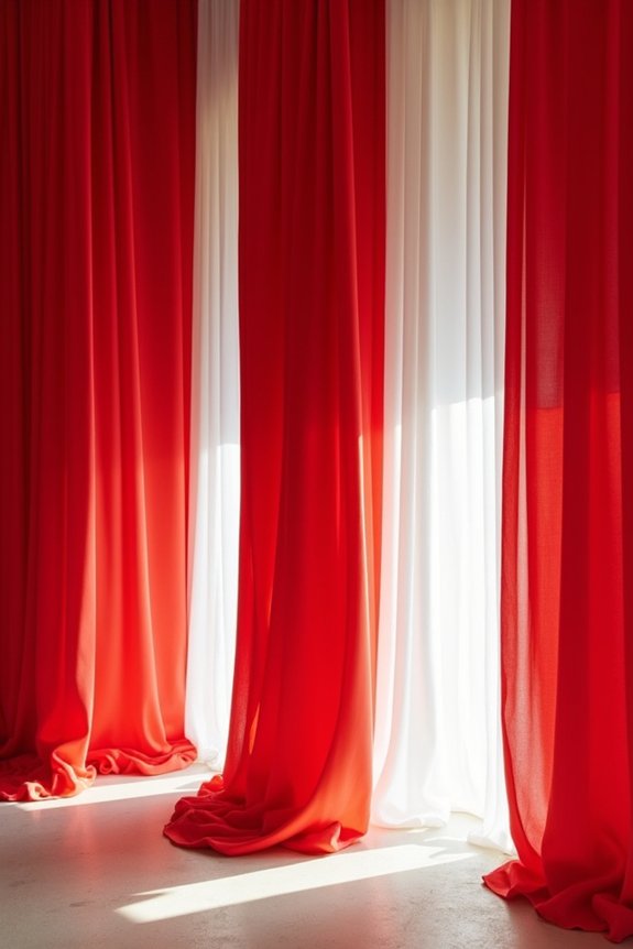 bold red and white contrast