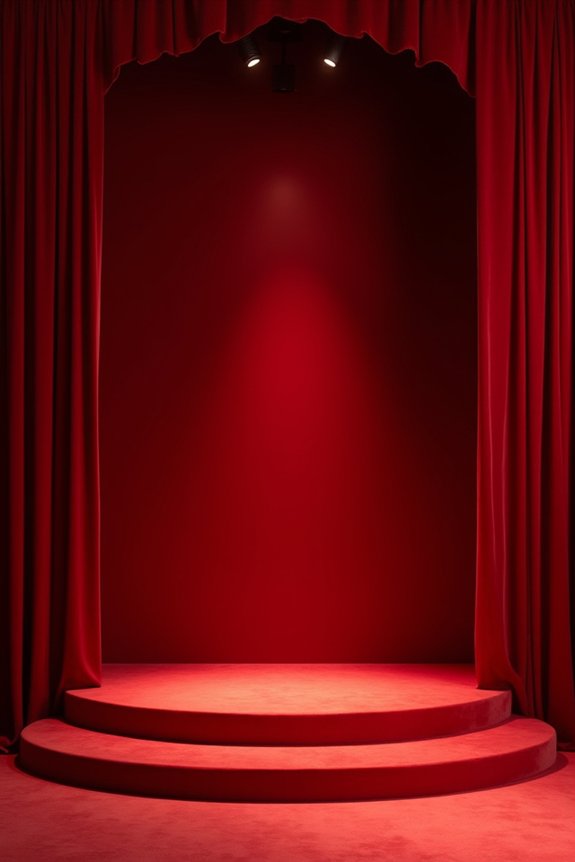 bold red backdrop elegance