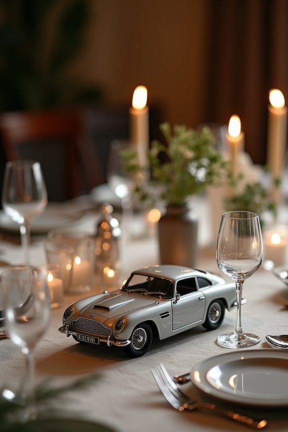 bond themed centerpieces excitement