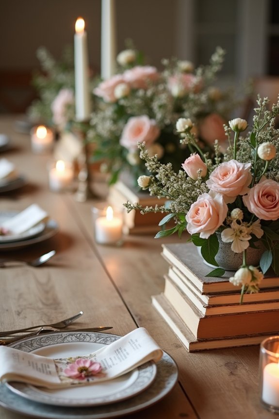 book club centerpiece ideas