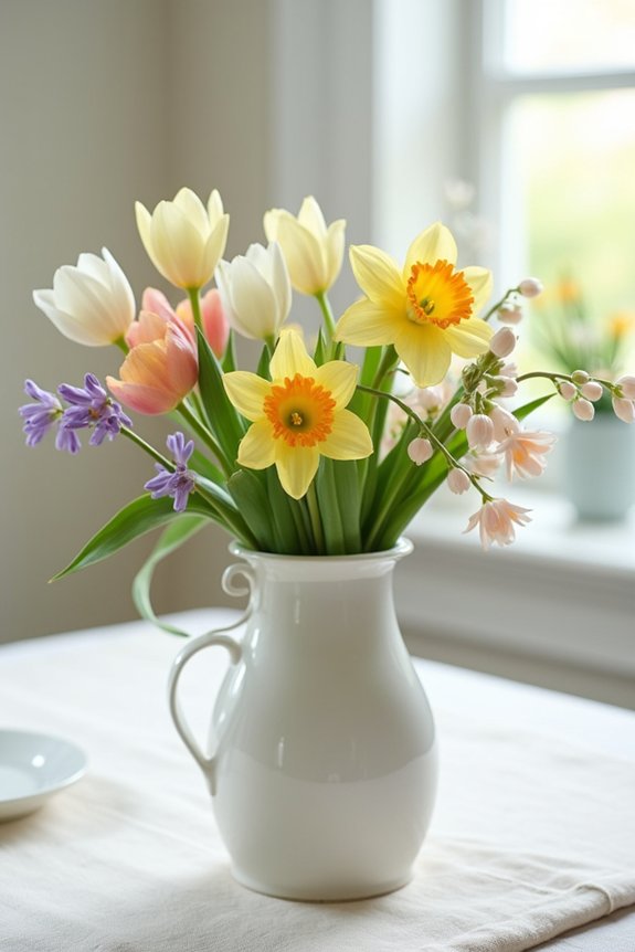 bright floral easter centerpieces