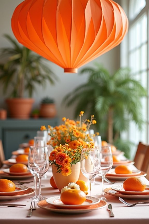 bright orange celebration ideas