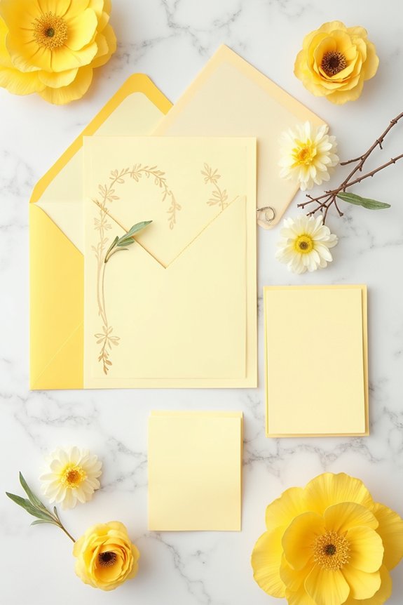 bright yellow celebration invitations