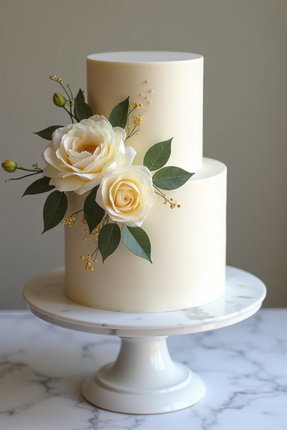 budget friendly golden anniversary cake