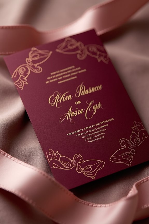 burgundy invitations for events