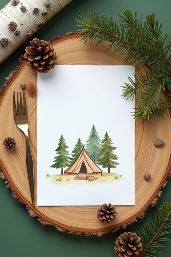 camping party invitation design