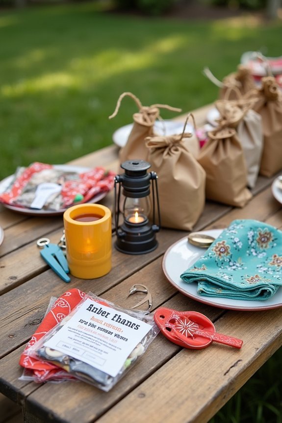 camping themed party giveaways
