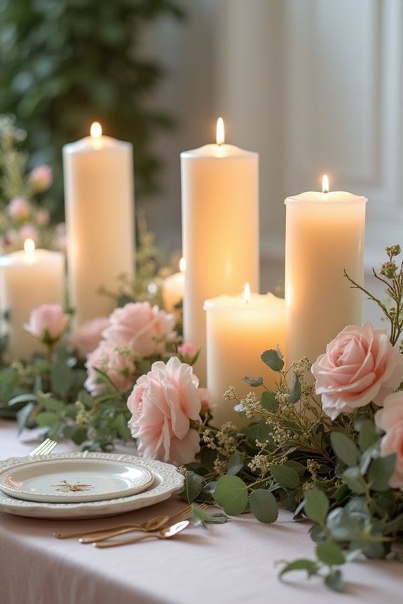 candle centerpieces for intimacy