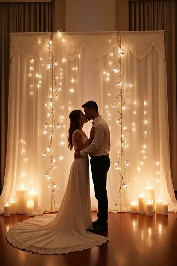candlelit intimate evening vows