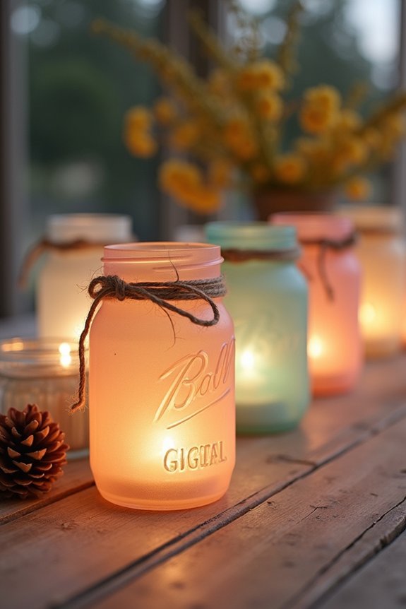 charming mason jar lanterns