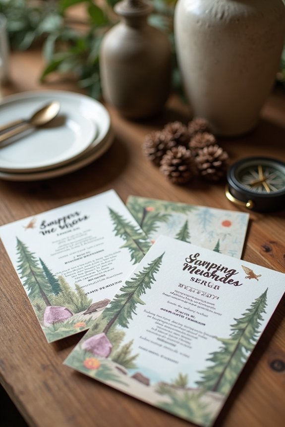 charming ready made camping invitations