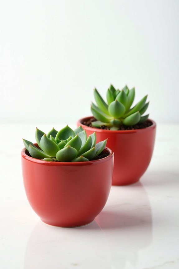 charming red succulent decorations