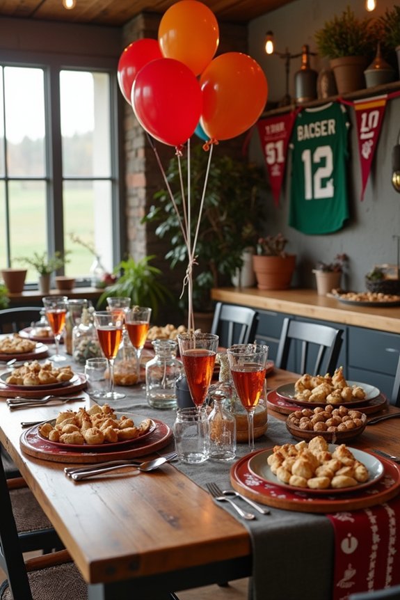 cheering with sports themes