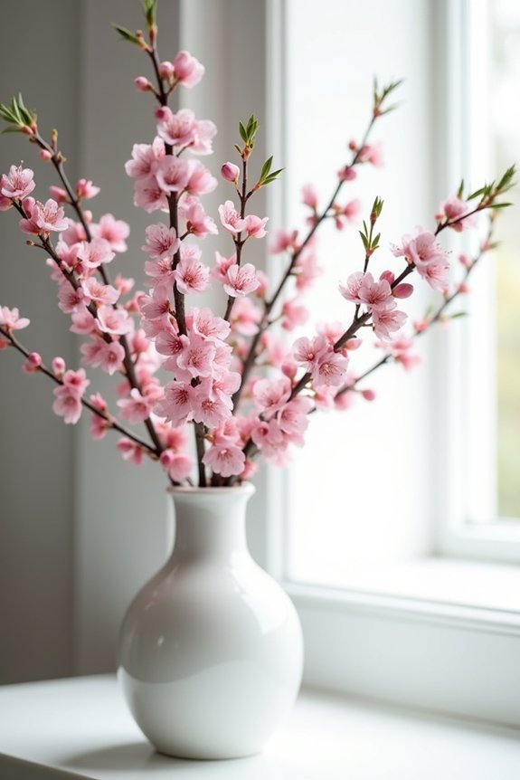cherry blossoms brighten spaces