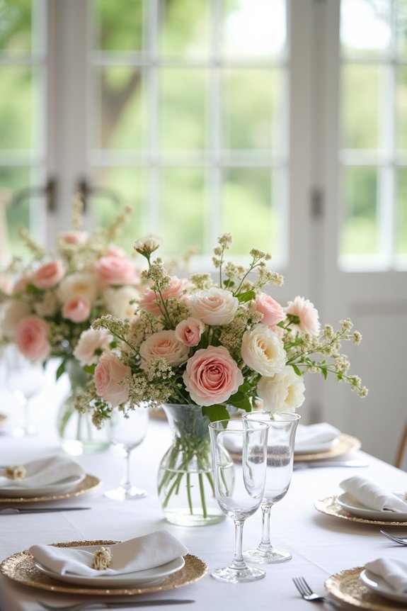 chic bridal shower centerpieces