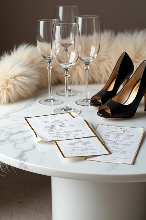 chic mob wife party invitations
