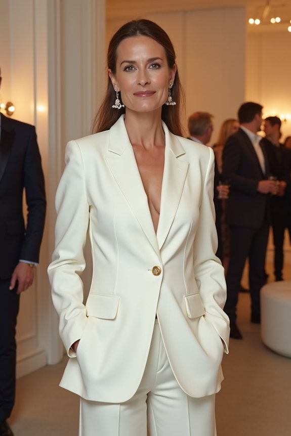 chic white blazer outfit