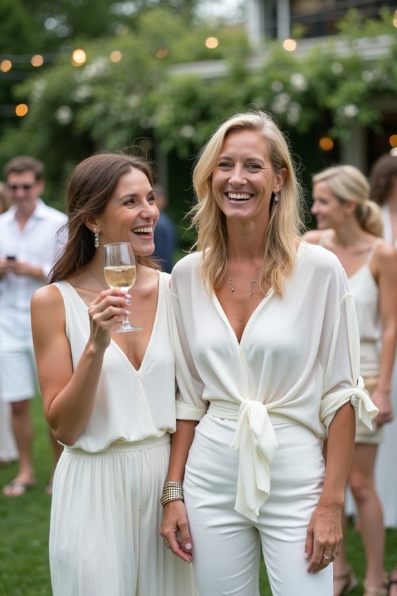 chic white party photography
