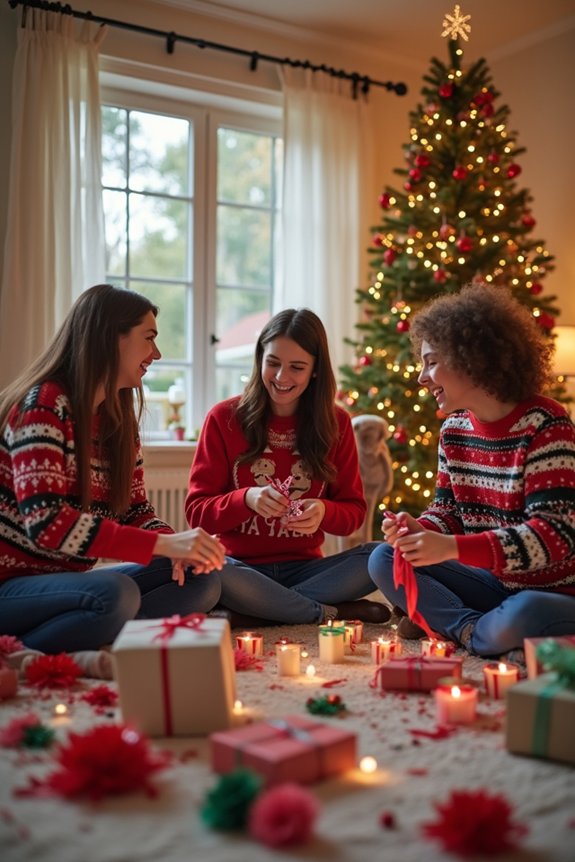 christmas gift wrapping relay fun