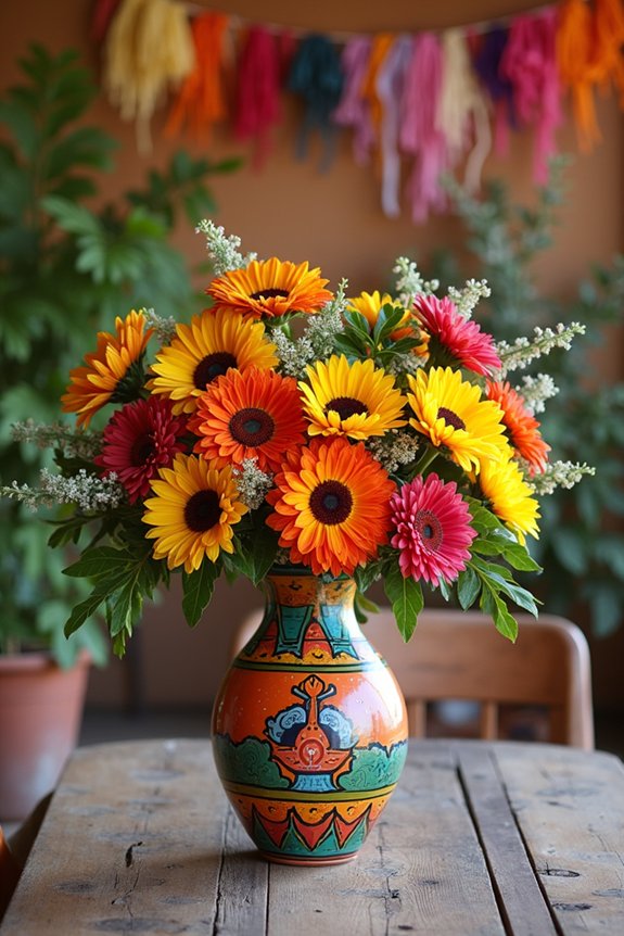colorful balanced festive centerpiece
