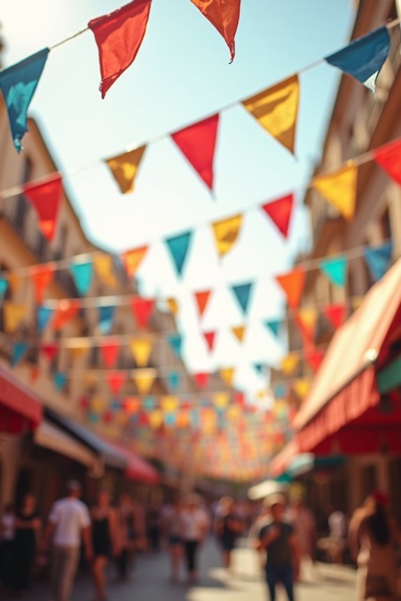 colorful carnival decorations enhance atmosphere