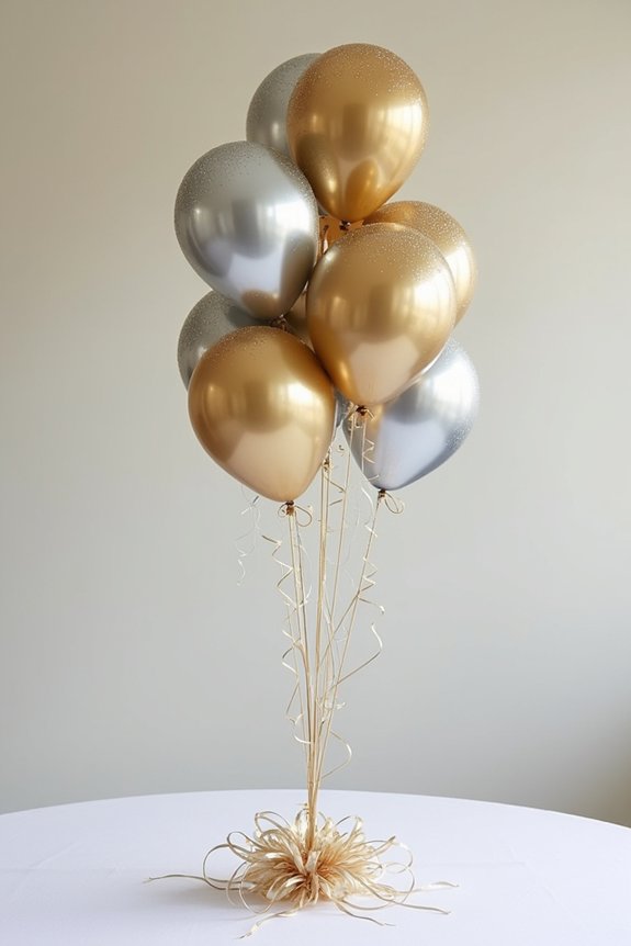 colorful customized balloon centerpieces