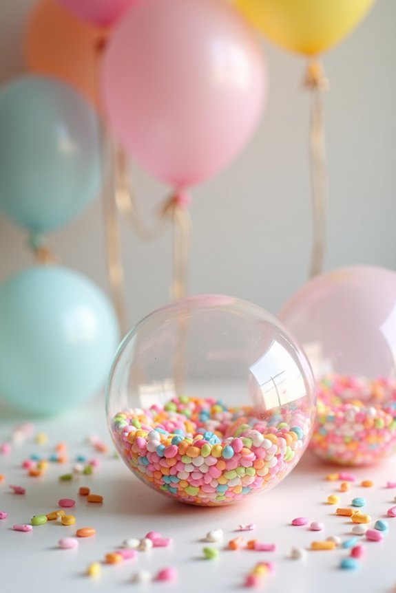 colorful diy sprinkle balloons
