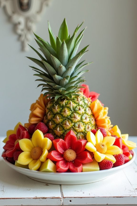 colorful edible fruit centerpieces
