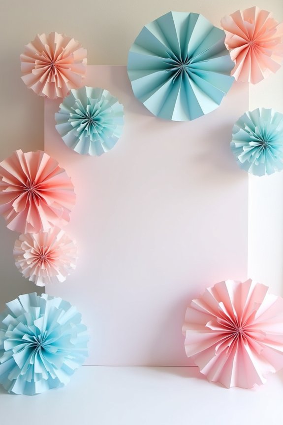 colorful paper fan decorations