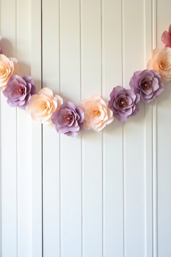 colorful paper flower garlands