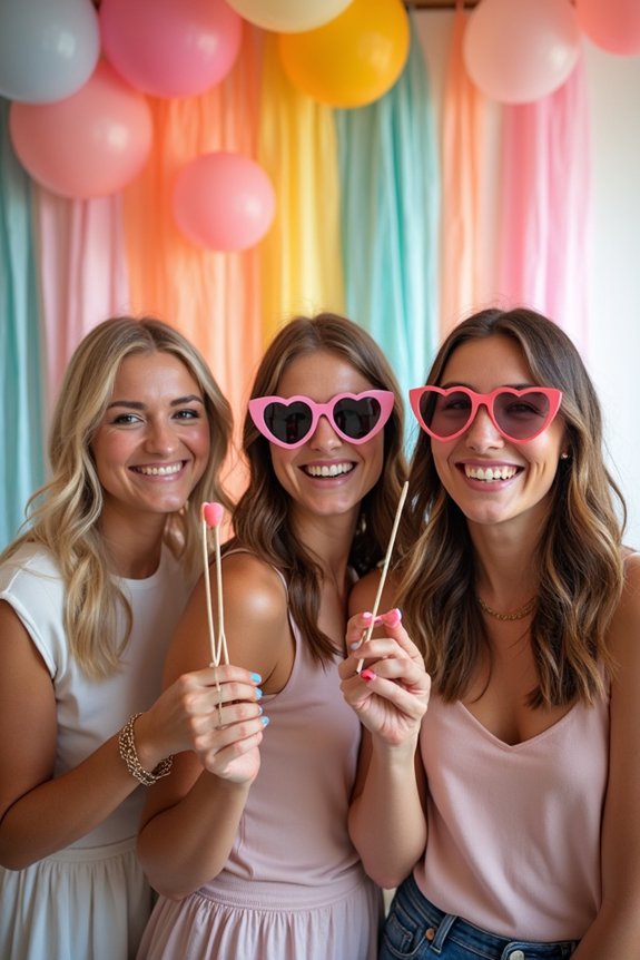 colorful rainbow photo booth