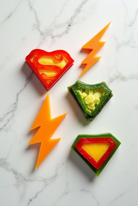 colorful veggie bite snacks