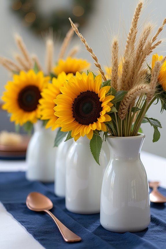 coordinated centerpieces and settings