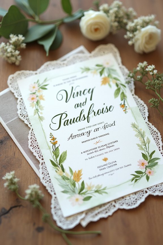 cottagecore invitation style options