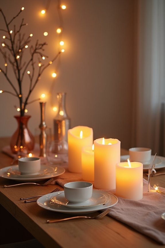cozy ambiance with lights