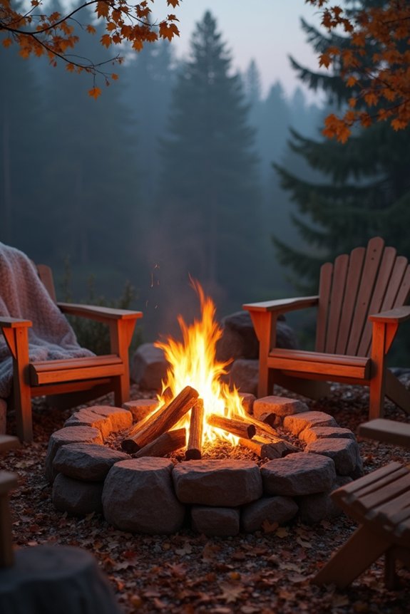 cozy evenings around fire pit