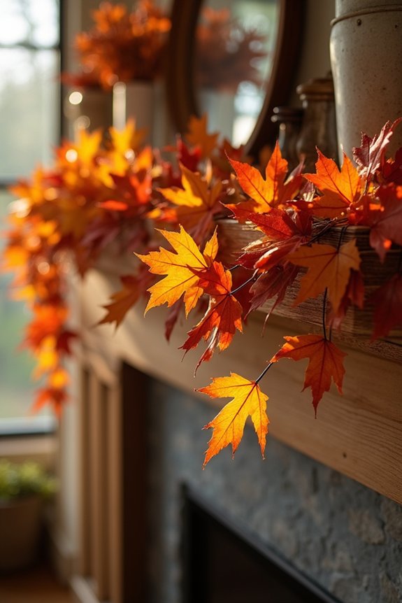 cozy fall leaf garland