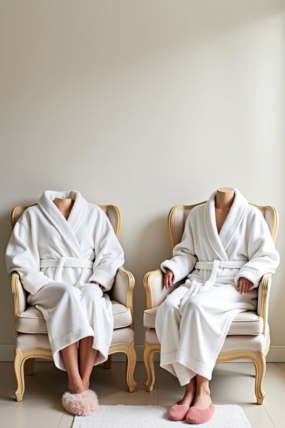 cozy robes and slippers