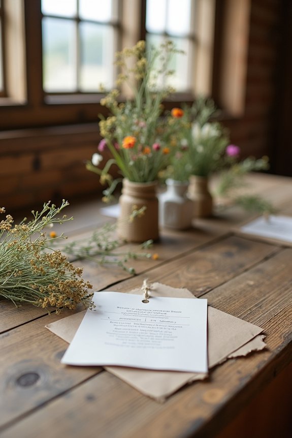 cozy rustic event invitations