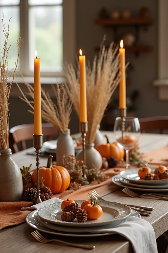 cozy rustic tablescapes with warmth