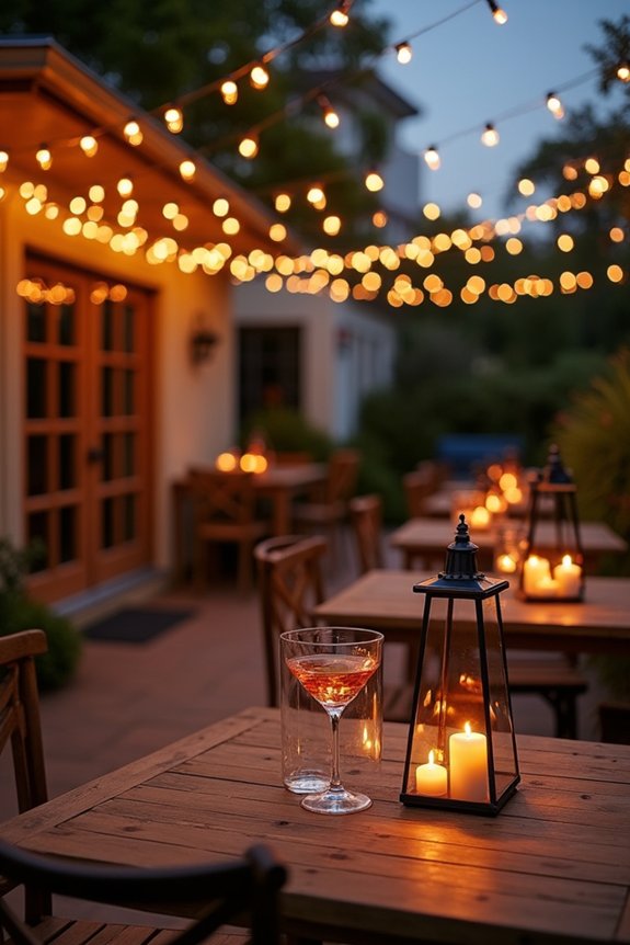 cozy string light ambiance