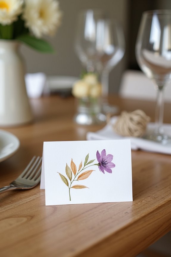 create handmade place cards