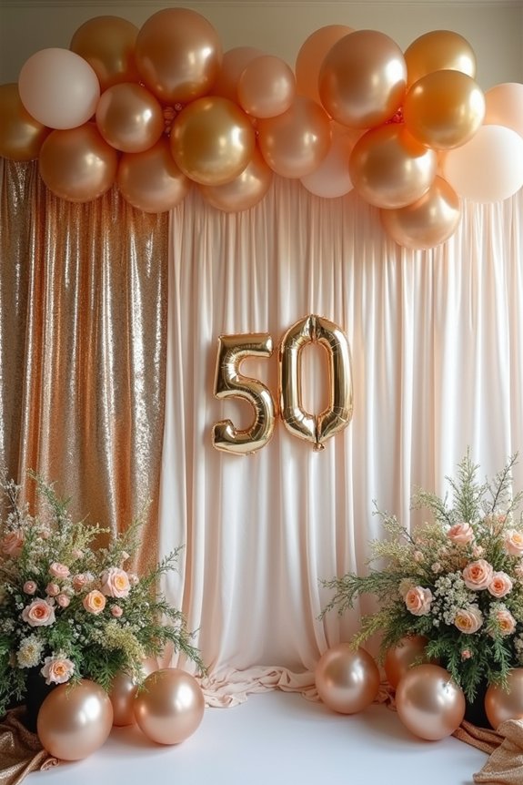 creative 50th birthday backdrops