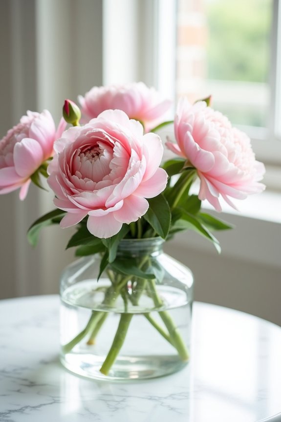 creative blush pink vases