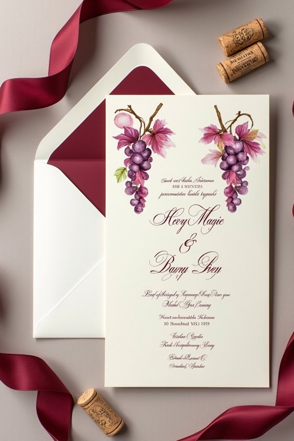 creative wine themed invitations